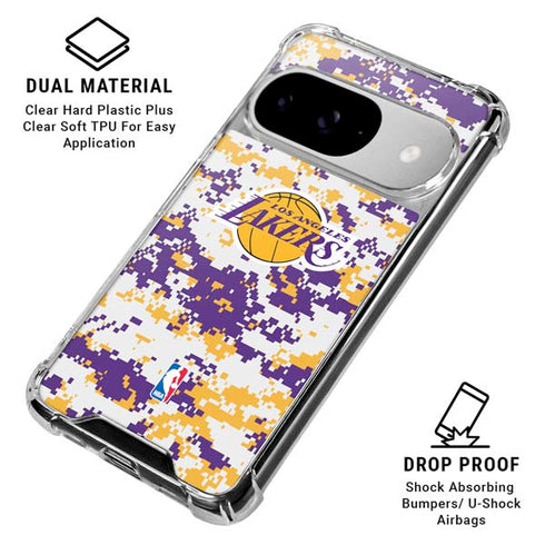 NBA Los Angeles Lakers Digi Camo Google Pixel 10 Clear Case